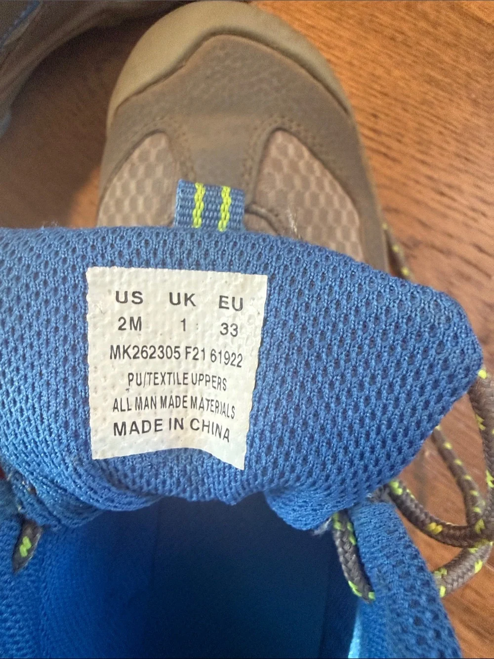 Merrell Kids Gray Hiking Boots with Blue Accents